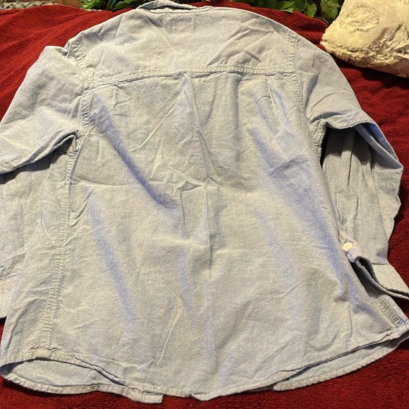 OSHKOSH B’GOSH BOY OXFORD SZ 10 CHAMBRAY BLUE BUTTON DOWN LONG SLEEVE SHIRT ECU - Picture 8 of 11